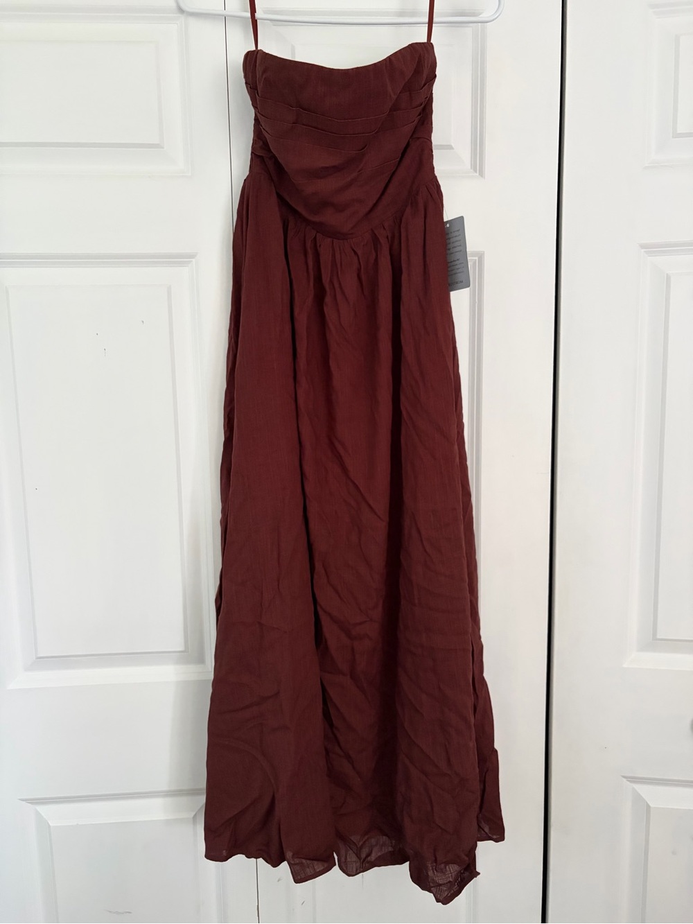 PETAL + PUP kayt strapless dress brown size S NWT - Picture 5 of 10